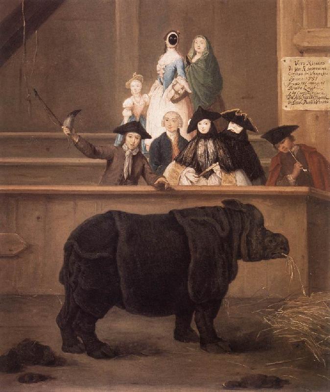 LONGHI, Pietro The Rhinoceros sg oil painting image